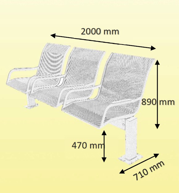 Banc acier Be-Bop 2